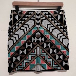 Express sequin mini skirt